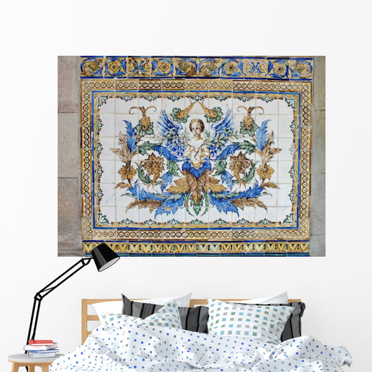 Decorated Ceramic Tiles Wall Mural