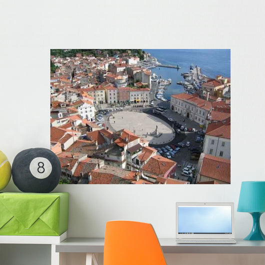 Market Square from Top Wall Decal