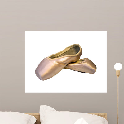 New Ballet Shoes Wall Decal shown on a wall