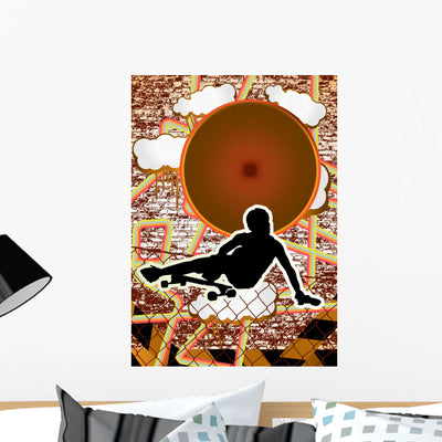 Vintage Urban Grunge Design shown on a wall