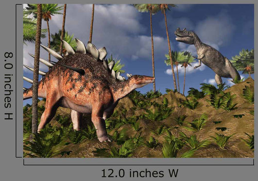 Kentrosaurus and Ceratosaurus 3D Wall Mural