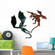 Fighting Dragons Wall Decal