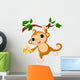 Baby Monkey on a Tree Wall Decal