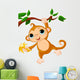 Baby Monkey on a Tree Wall Decal