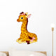 Giraffe Calf with bow Wall Mural