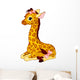 Giraffe Calf with bow Wall Mural