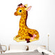 Giraffe Calf with bow Wall Mural