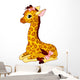 Giraffe Calf with bow Wall Mural