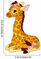 Giraffe Calf with bow Wall Mural