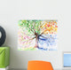 Four Season Tree Wall Mural
