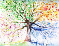 Four Season Tree Wall Mural