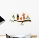 Five Funny Birds Wall Decal