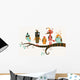 Five Funny Birds Wall Decal