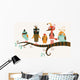 Five Funny Birds Wall Decal