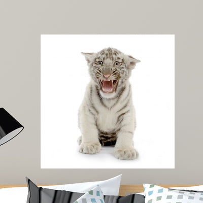 White Tiger from 3 Wall Decal shown on a wall