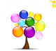 Rainbow Bubble Tree Wall Decal