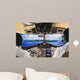 Pilots in the plane cockpit and island Wall Mural