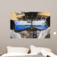 Pilots in the plane cockpit and island Wall Mural