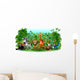 Wild Jungle Animals Wild Animals Background-Vector Wall Decal