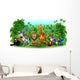 Wild Jungle Animals Wild Animals Background-Vector Wall Decal