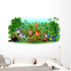Wild Jungle Animals Wild Animals Background-Vector Wall Decal