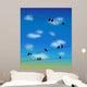 birds on the wires Wall Mural