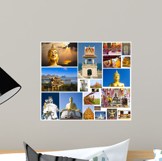 Collagebuddhist Art Temples and