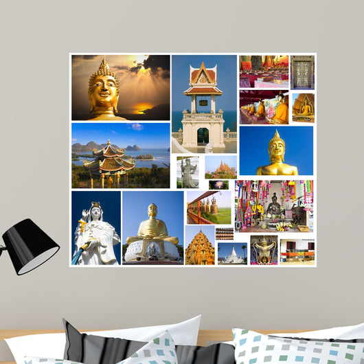 Collagebuddhist Art Temples and
