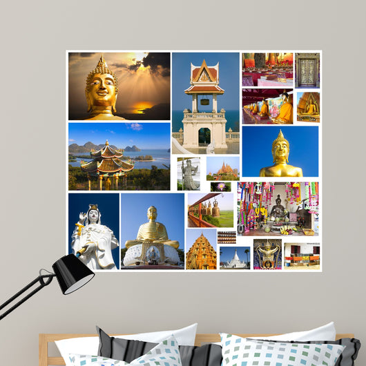 Collagebuddhist Art Temples and
