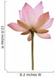 Pink Color Water Lilly Flower Wall Decal