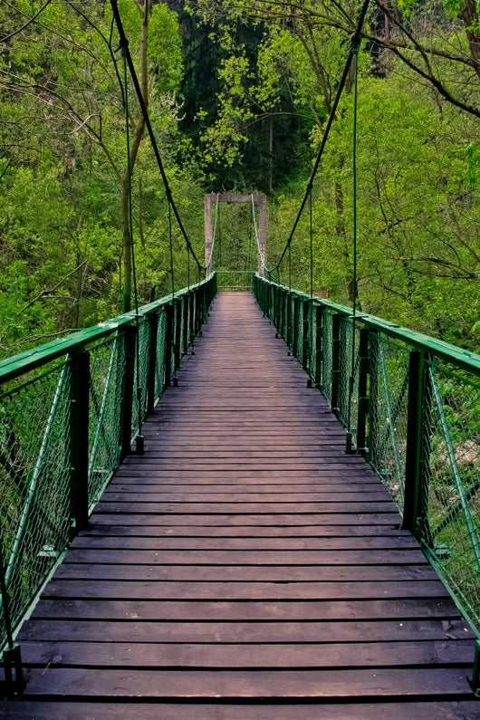 Suspended Wood and Metal