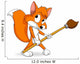 Cute little cartoon fox with paintbrush Wall Decal