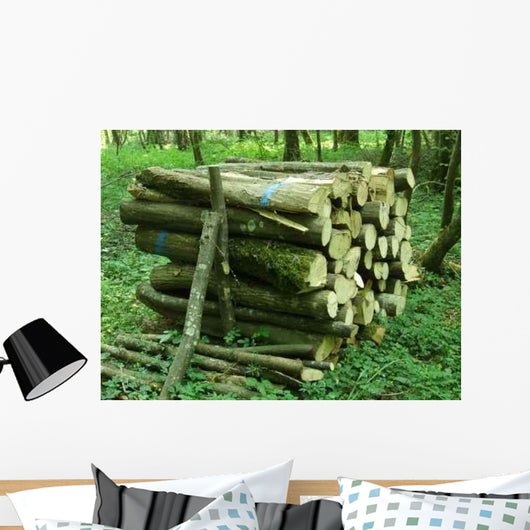 Wood Pile Wall Decal