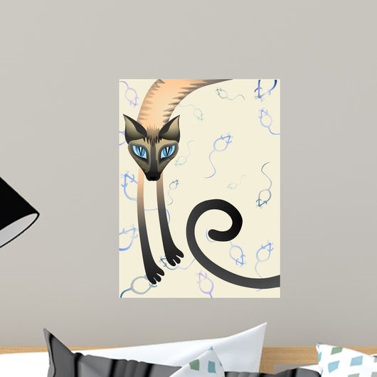 Cat and Mouse Wall Mural