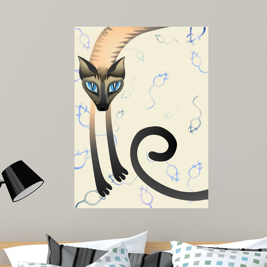 Cat and Mouse Wall Mural