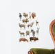 African Animals Collection Wall Decal Sticker Set