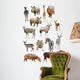 African Animals Collection Wall Decal Sticker Set