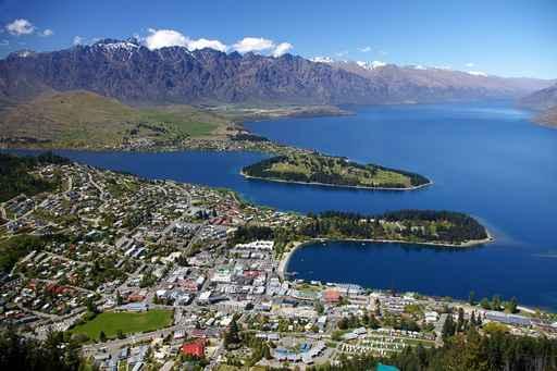 Queenstown from above Wall Decal