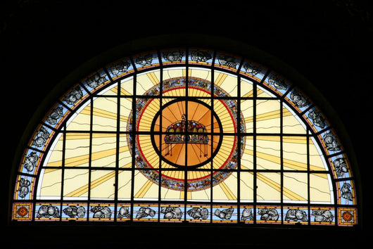 Stained Glass in Church Wall Mural