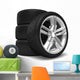 Car Wheels Set Wall Decal
