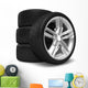 Car Wheels Set Wall Decal