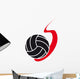 Volleyball on Fire Wall Decal