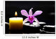 Spa Scene -aromatherapy Candle and Pink Orchid on Zen Stones Wall Mural