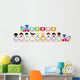 Kids and Train Wall Decal Sticker Set