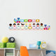 Kids and Train Wall Decal Sticker Set