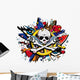 Graffiti Skull and Bones Skeleton Wall Decal