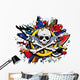 Graffiti Skull and Bones Skeleton Wall Decal