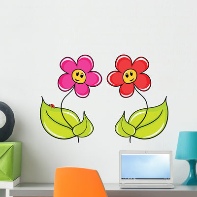 Flowers shown on a wall