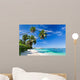 Seychelles beach coconut Wall Mural