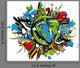 Graffiti Bio Earth Sustainable Development Wall Decal